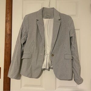 Dalia Women's Striped Blazer - Black and White